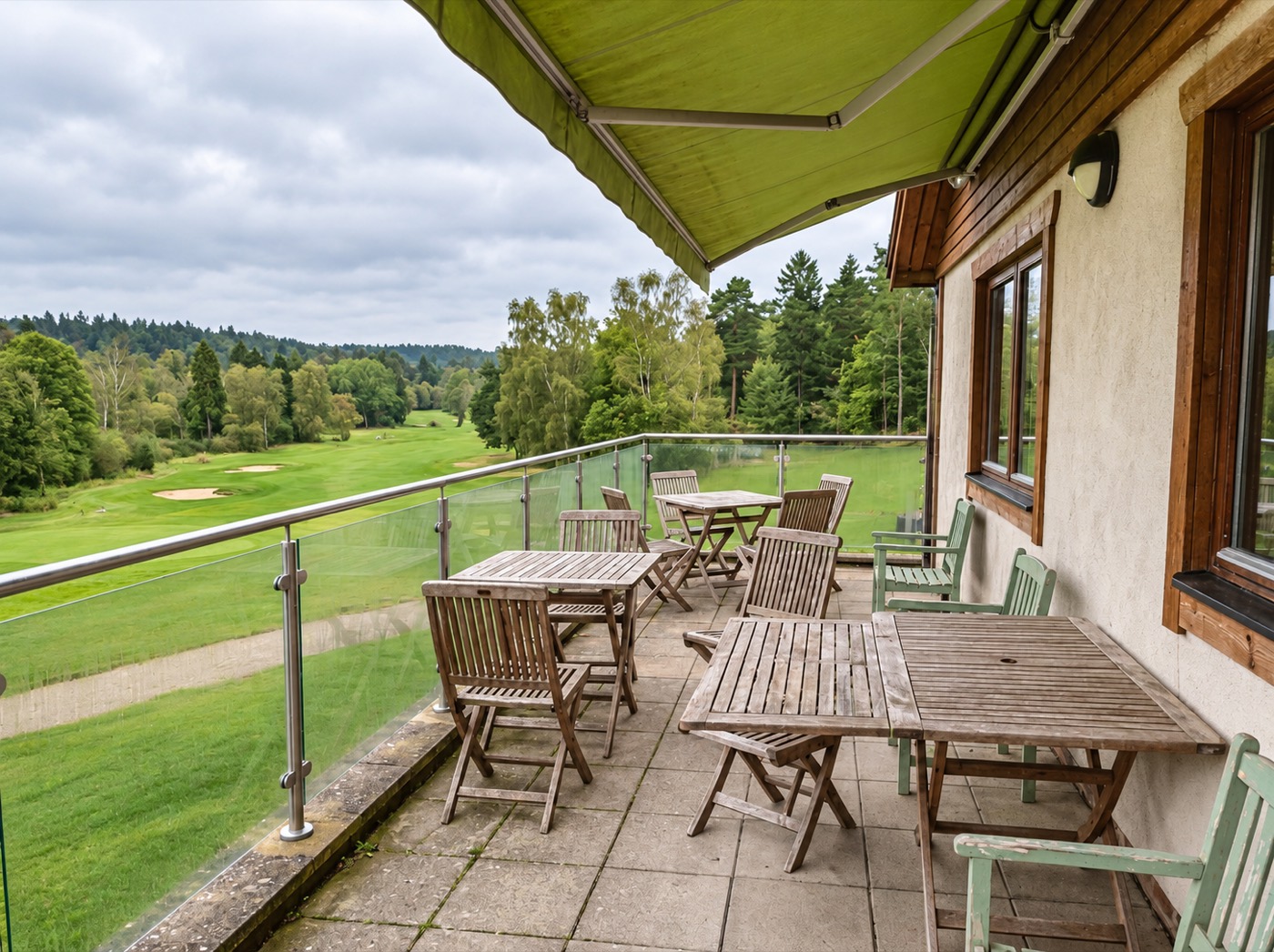 Golf clubhouse terrace, after